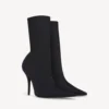 Botins femininos estilo «knife» em preto