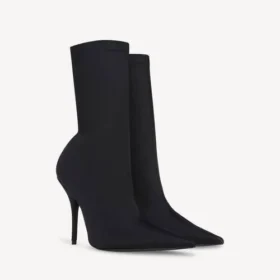 Botins femininos estilo «knife» em preto