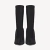Botins femininos estilo «knife» em preto