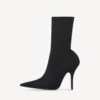 Botins femininos estilo «knife» em preto