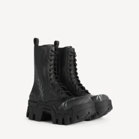 Botins masculinos com atacadores «Bulldozer» em preto