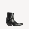 Botins Memphis para mulher com arnês em preto