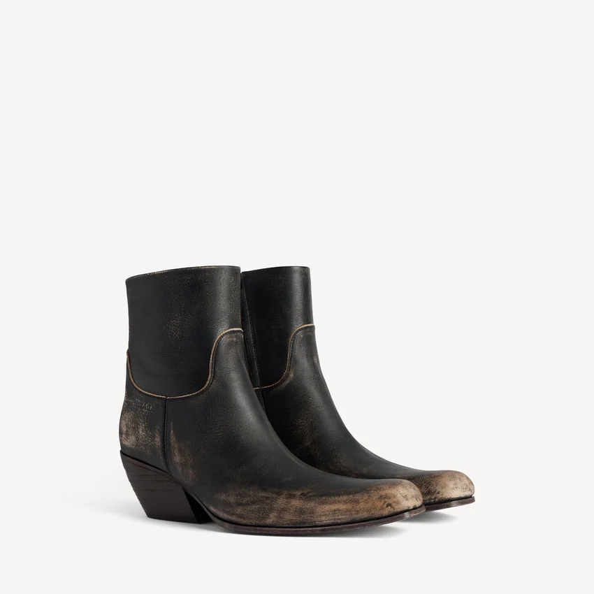 Botins Memphis para mulher em preto/bege Botins Memphis para mulher em preto/bege