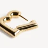 Brincos femininos b xs em ouro brilhante