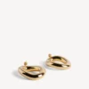 Brincos femininos Eisa Ellipse em ouro brilhante