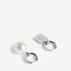 Brincos Malibu Pearl em prata brilhante