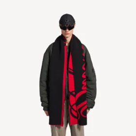 Cachecóis «Big B» para homem em vermelho/preto