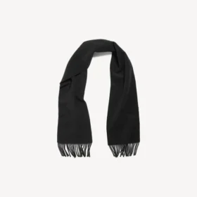 Cachecóis com franjas para homem em preto