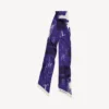 Cachecóis Twilly feminino com padrão de pincéis em azul