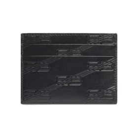 Caixa porta-cartões com monograma em relevo «Preto» 717763210JS1000