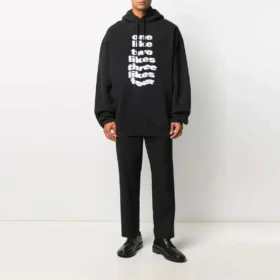Calçado casual masculino Balenciaga com estampado alfabético, preto 641679TJV931070