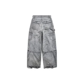 Calças Cargo com Padrão Diagonal “Azul Claro” 767971TDW144979