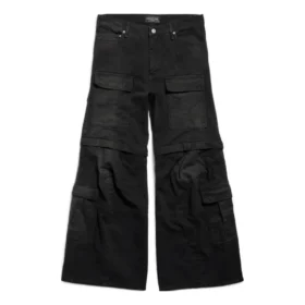 Calças cargo largas «Preto» 783694TNW111672