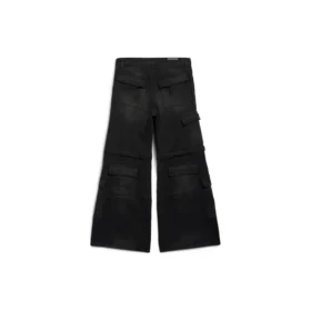 Calças cargo largas «Preto» 783694TNW111672