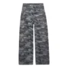 Calças de ganga de camuflagem de perna larga «Cinza» 641456TJW551055