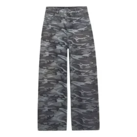 Calças de ganga de camuflagem de perna larga «Cinza» 641456TJW551055