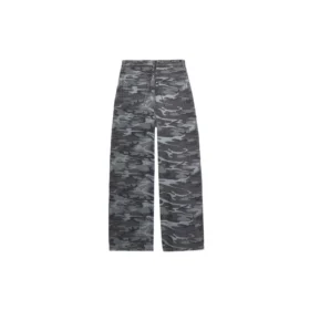 Calças de ganga de camuflagem de perna larga «Cinza» 641456TJW551055