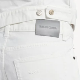 Calças de ganga slim fit para homem em branco