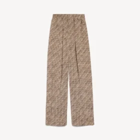Calças de pijama Monogram para mulher em bege/preto