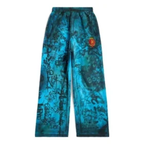 Calças de treino largas com grafite de skater «Blue Sky» 740028TOVA84900