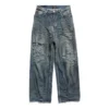 Calças largas «Azul-claro» 745213TNW014974