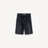 Calções de Denim para homem, pretos, com acabamento «stay press»