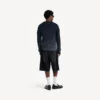 Calções de Denim para homem, pretos, com acabamento «stay press»
