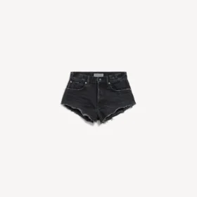 Calções mini para mulher em azul-marinho/preto sobretingido