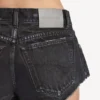 Calções mini para mulher em azul-marinho/preto sobretingido
