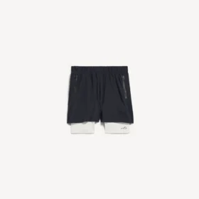 Calções techwear para homem em azul-marinho/branco