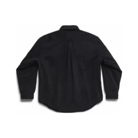 Camisa acolchoada de corte largo «Preto» 719305TNW111700
