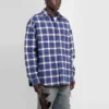 Camisa acolchoada de flanela xadrez «Azul» 642339TKM274202