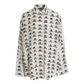 Camisa BB Icon em popelina «Branco Preto» 733755TNL889040