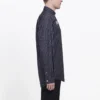 Camisa com botões e logótipo às riscas no peito «Black» 583989TGM041070
