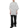 Camisa com logótipo BB de grandes dimensões «Branco Preto» 725382TNL889040