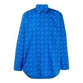 Camisa com logótipo por toda a peça «Azul Branco» 534333TBL967560