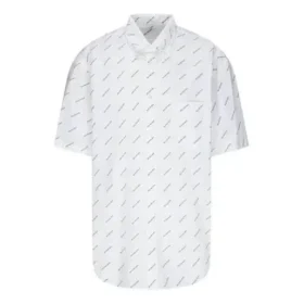 Camisa com logótipo por toda a peça «Branco Preto» 534332TBL969040