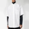 Camisa com logótipo por toda a peça «Branco Preto» 534332TBL969040