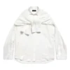 Camisa com mangas atadas, oversized «Branco» 768553TPO359000