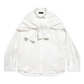 Camisa com mangas atadas, oversized «Branco» 768553TPO359000