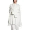 Camisa com mangas atadas, oversized «Branco» 768553TPO359000