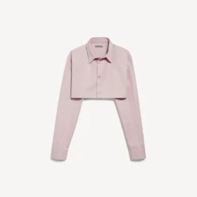 Camisa curta para mulher em rosa empoeirado