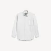 Camisa de Denim de manga comprida para homem em branco
