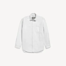Camisa de Denim de manga comprida para homem em branco