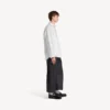 Camisa de Denim de manga comprida para homem em branco