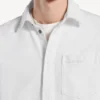 Camisa de Denim de manga comprida para homem em branco