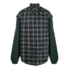 Camisa de flanela com painéis xadrez «Green» 658936TCM013064