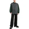 Camisa de flanela com painéis xadrez «Green» 658936TCM013064