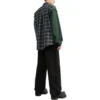 Camisa de flanela com painéis xadrez «Green» 658936TCM013064