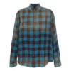 Camisa de flanela xadrez de manga comprida oversized «Blue Red» 715030TMM116305